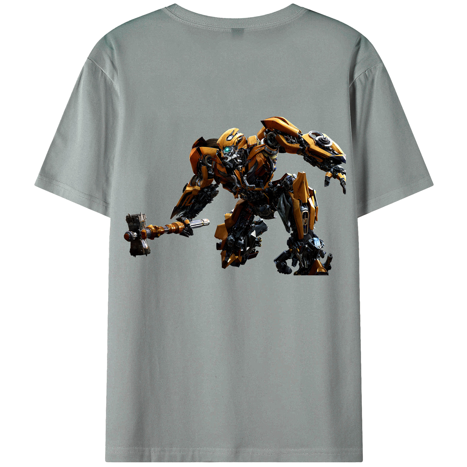 （画像用） Transformers トランスフォーマー 綿100％ メンズ半袖Tシャツ（バックプリント） 通気性